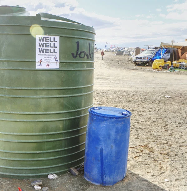 Last year, we ran an experiment in which we installed a few well points in Tankwa Town, gifting a few thousand litres of non-potable water available for the community to use if they ran out. The feedback on this was overwhelmingly positive, so we’ve decided to do it again this year, but with 8 smaller well points dotted around the city instead of 4 big ones.

Does this mean that you still need to bring your own water to AfrikaBurn this year? … Yes, you still need to bring all the water that you need to survive in the desert.

Does this mean that you can have three showers a day? … No, we can only gift about 7000 litres in total, and if you divide that by the number of people in Tankwa Town, that’s not even a litre each. The well points are an experiment in community and are there for those who need a little extra beyond what they can bring, or for emergency moments when your bucket springs a leak or gets knocked over by a giant scorpion. Please use the well points only if you really, really need to.

Photo: Eric Squires