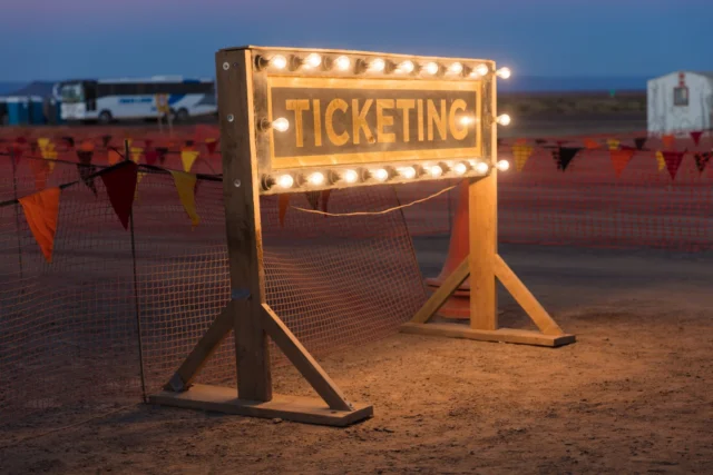 We're ready for you ... Please don't forget your ticket and ID. The gate is a tragic place to realise your admin is still on the kitchen table. Ticket. ID. Tent. Food. Water. Lights. Clothing, Shoes, Meds. Gees.

Before you leave, run through the list one more time. 

Photo: Duncan Rawlinson