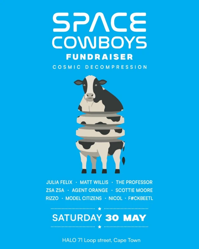 Space Cowboys 🛸 is hosting a post-Burn fundraiser tomorrow, Sat 30 May. The dust from AfrikaBurn may have settled, but the Space Cowboys are just getting started. Whether you were dancing around our UFO all week or missed the burn entirely, come help us fundraise for the next orbit. Tickets and info at www.spacecowboys.co.za/party